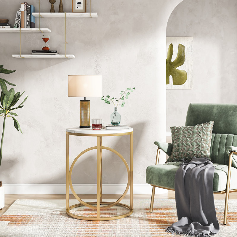 Everly Quinn Kashten Round End Table & Reviews Wayfair